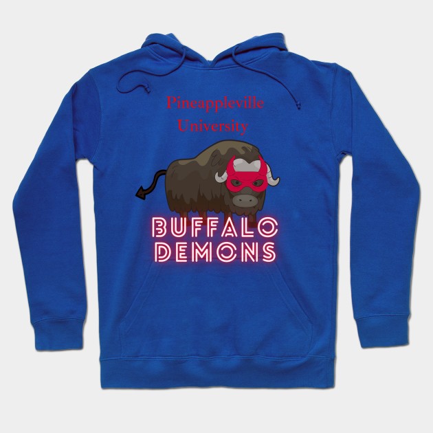 Buffalo Demons Mascot Hoodie by Pineapple Pizza Podcast